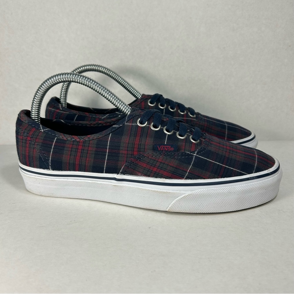 Vans OTW Lows Era Navy Blue Red Plaid Skateboarding Shoe #TB4R; Women’s Size 8.5